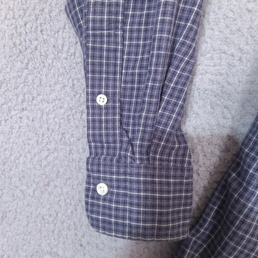 Vintage Polo Ralph Lauren Shirt‎ Mens Large Blue Plaid Stanton Classic Fit *Read